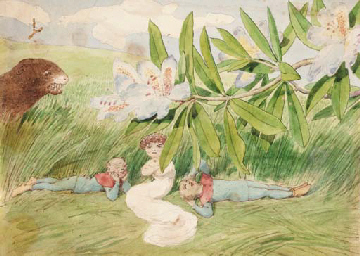 "In the shade", painting by Charles Altamont Doyle