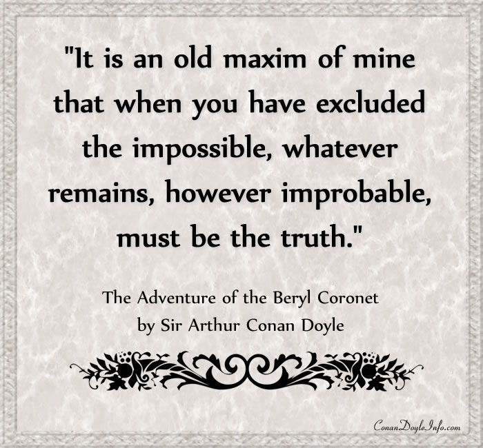 The Adventure of the Beryl Coronet Quotes by Sir Arthur Conan Doyle